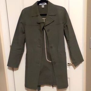 Old Navy Khaki Green Trench Coat Size M